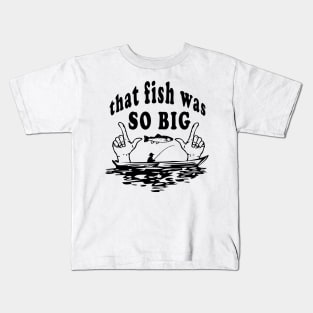 Funny and Clever Fish and Fisherman Design Kids T-Shirt